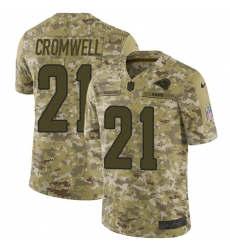 Men's Nike Los Angeles Rams #21 Nolan Cromwell Limited Camo 2018 Salute to Service NFL Jersey