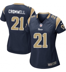 Women's Nike Los Angeles Rams #21 Nolan Cromwell Game Navy Blue Team Color NFL Jersey