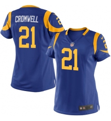 Women's Nike Los Angeles Rams #21 Nolan Cromwell Game Royal Blue Alternate NFL Jersey