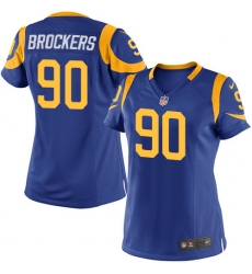 Women's Nike Los Angeles Rams #90 Michael Brockers Game Royal Blue Alternate NFL Jersey
