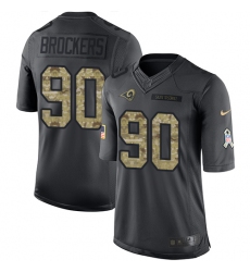Youth Nike Los Angeles Rams #90 Michael Brockers Limited Black 2016 Salute to Service NFL Jersey