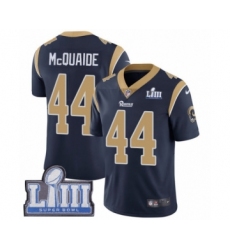 Men's Nike Los Angeles Rams #44 Jacob McQuaide Navy Blue Team Color Vapor Untouchable Limited Player Super Bowl LIII Bound NFL Jersey