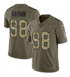 Men's Nike Los Angeles Rams #98 Connor Barwin Limited Olive/Camo 2017 Salute to Service NFL Jersey