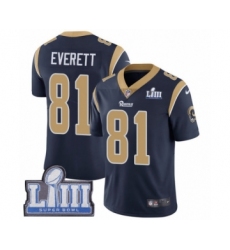 Youth Nike Los Angeles Rams #81 Gerald Everett Navy Blue Team Color Vapor Untouchable Limited Player Super Bowl LIII Bound NFL Jersey