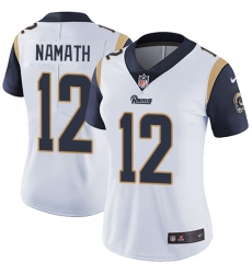 Women's Nike Los Angeles Rams #12 Joe Namath Elite White NFL Jersey