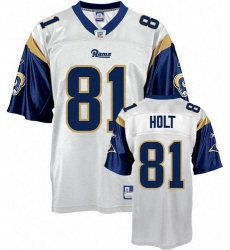 Reebok Los Angeles Rams #81 Torry Holt Premier EQT White Throwback NFL Jersey