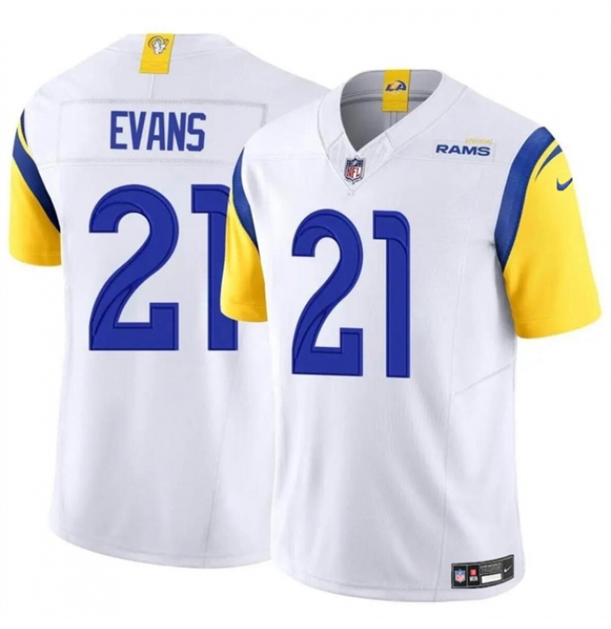 Men's Los Angeles Rams #21 Zach Evans White 2024 F.U.S.E Vapor Untouchable Stitched Football Jersey