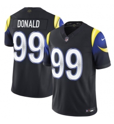 Men's Los Angeles Rams #99 Aaron Donald Black 2025 F.U.S.E. “Rivalries” Vapor Limited Football Stitched Jersey