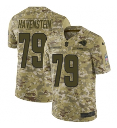 Men's Nike Los Angeles Rams #79 Rob Havenstein Limited Camo 2018 Salute to Service NFL Jerseyey