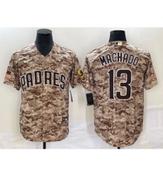 Men's San Diego Padres #13 Manny Machado Camo Cool Base Stitched Jersey