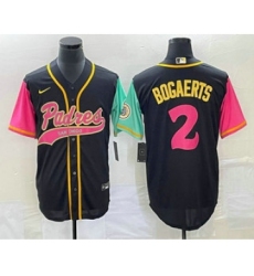 Men's San Diego Padres #2 Xander Bogaerts Black NEW 2023 City Connect Cool Base Stitched Jersey