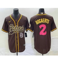 Men's San Diego Padres #2 Xander Bogaerts Brown NEW 2023 City Connect Cool Base Stitched Jersey