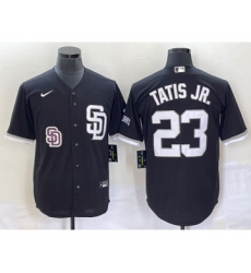 Men's San Diego Padres #23 Fernando Tatis Jr Black 2023 Cool Base Stitched Jersey