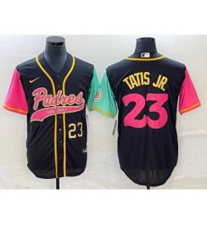 Men's San Diego Padres #23 Fernando Tatis Jr Number Black NEW 2023 City Connect Cool Base Stitched Jersey