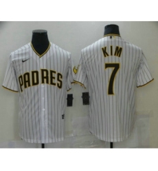 Women's San Diego Padres #7 Ha Seong Kim White Stitched MLB Cool Base Nike Jersey