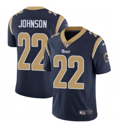Men's Nike Los Angeles Rams #22 Trumaine Johnson Navy Blue Team Color Vapor Untouchable Limited Player NFL Jersey