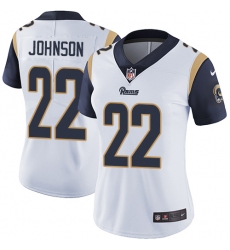 Women's Nike Los Angeles Rams #22 Trumaine Johnson Elite White NFL Jersey