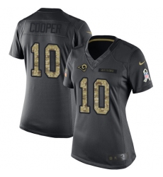 Women's Nike Los Angeles Rams #10 Pharoh Cooper Limited Black 2016 Salute to Service NFL Jersey