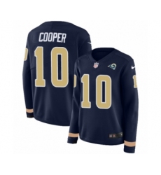 Women's Nike Los Angeles Rams #10 Pharoh Cooper Limited Navy Blue Therma Long Sleeve NFL Jersey