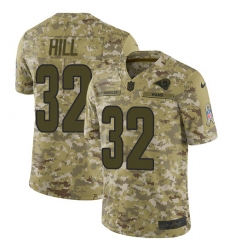 Men's Nike Los Angeles Rams #32 Troy Hill Limited Camo 2018 Salute to Service NFL Jersey