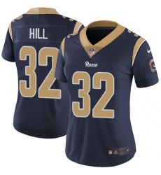 Women's Nike Los Angeles Rams #32 Troy Hill Elite Navy Blue Team Color NFL Jersey