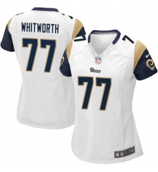 Women's Nike Los Angeles Rams #77 Andrew Whitworth Game White NFL Jersey