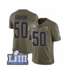 Men's Nike Los Angeles Rams #50 Samson Ebukam Limited Olive 2017 Salute to Service Super Bowl LIII Bound NFL Jersey
