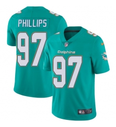 Youth Nike Miami Dolphins #97 Jordan Phillips Elite Aqua Green Team Color NFL Jersey