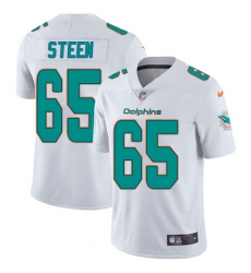 Men's Nike Miami Dolphins #65 Anthony Steen White Vapor Untouchable Limited Player NFL Jersey