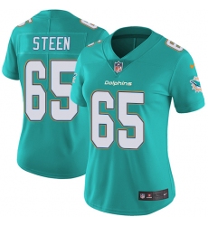 Women's Nike Miami Dolphins #65 Anthony Steen Aqua Green Team Color Vapor Untouchable Limited Player NFL Jersey