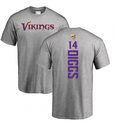 NFL Nike Minnesota Vikings #14 Stefon Diggs Ash Backer T-Shirt