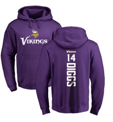 NFL Nike Minnesota Vikings #14 Stefon Diggs Purple Backer Pullover Hoodie