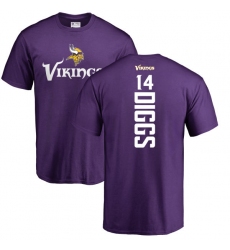 NFL Nike Minnesota Vikings #14 Stefon Diggs Purple Backer T-Shirt