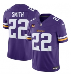 Men's Minnesota Vikings #22 Harrison Smith Purple 2024 F.U.S.E. With 4-Star C Vapor Untouchable Limited Stitched Jersey