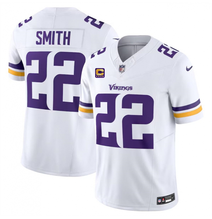 Men's Minnesota Vikings #22 Harrison Smith White 2024 F.U.S.E. With 4-Star C Vapor Untouchable Limited Stitched Jersey