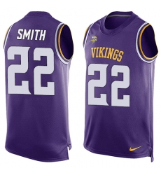Men's Nike Minnesota Vikings #22 Harrison Smith Limited Purple Player Name & Number Tank Top NFL Jersey Men's Nike Minnesota Vikings #22 Harrison Smith Limited Purple Player Name & Number Tank Top NFL Jersey