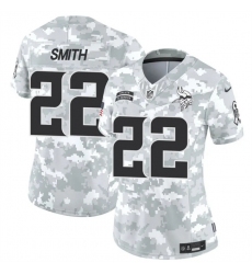 Women's Minnesota Vikings #22 Harrison Smith 2024 F.U.S.E Arctic Camo Salute To Service Limited Stitched Jersey(Run Small)