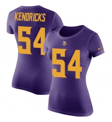 Women's Nike Minnesota Vikings #54 Eric Kendricks Purple Rush Pride Name & Number T-Shirt