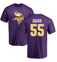 NFL Nike Minnesota Vikings #55 Anthony Barr Purple Name & Number Logo T-Shirt