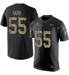 Nike Minnesota Vikings #55 Anthony Barr Black Camo Salute to Service T-Shirt