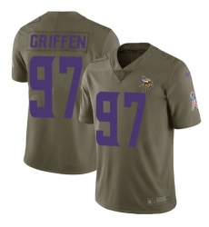 Men's Nike Minnesota Vikings #97 Everson Griffen Limited Olive 2017 Salute to Service NFL Jersey