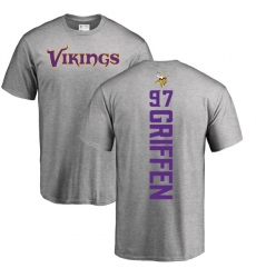 NFL Nike Minnesota Vikings #97 Everson Griffen Ash Backer T-Shirt