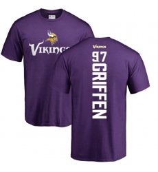 NFL Nike Minnesota Vikings #97 Everson Griffen Purple Backer T-Shirt