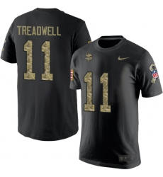 Nike Minnesota Vikings #11 Laquon Treadwell Black Camo Salute to Service T-Shirt