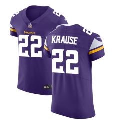 Men's Nike Minnesota Vikings #22 Paul Krause Purple Team Color Vapor Untouchable Elite Player NFL Jersey