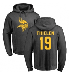 NFL Nike Minnesota Vikings #19 Adam Thielen Ash One Color Pullover Hoodie