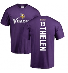 NFL Nike Minnesota Vikings #19 Adam Thielen Purple Backer T-Shirt