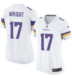 Women's Nike Minnesota Vikings #17 Jarius Wright Game White NFL Jersey