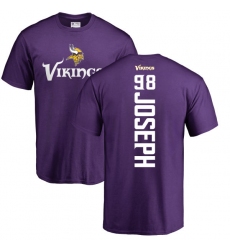 NFL Nike Minnesota Vikings #98 Linval Joseph Purple Backer T-Shirt