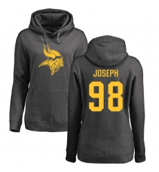 NFL Women's Nike Minnesota Vikings #98 Linval Joseph Ash One Color Pullover Hoodie